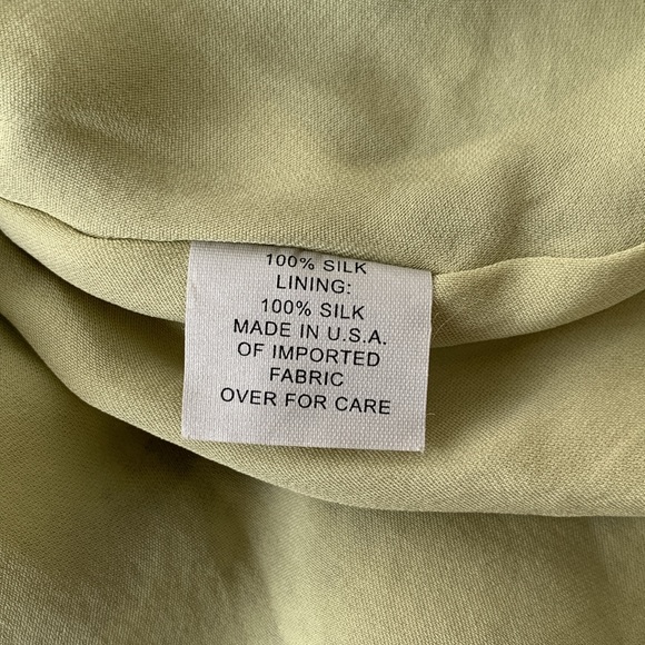 Maison Mayle 100% Silk Sleeveless Belted Green Dress Size 4 - Picture 8 of 9